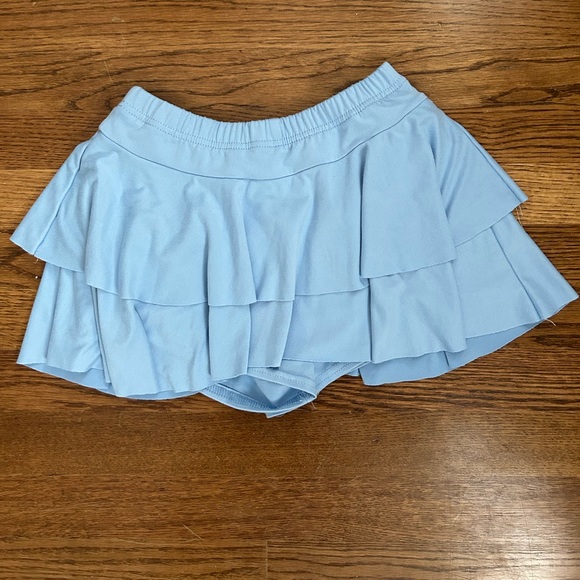 Boutique Girls Ruffle Skort with shorts - light blue- Cheryl Kids Creations - L - Picture 1 of 3